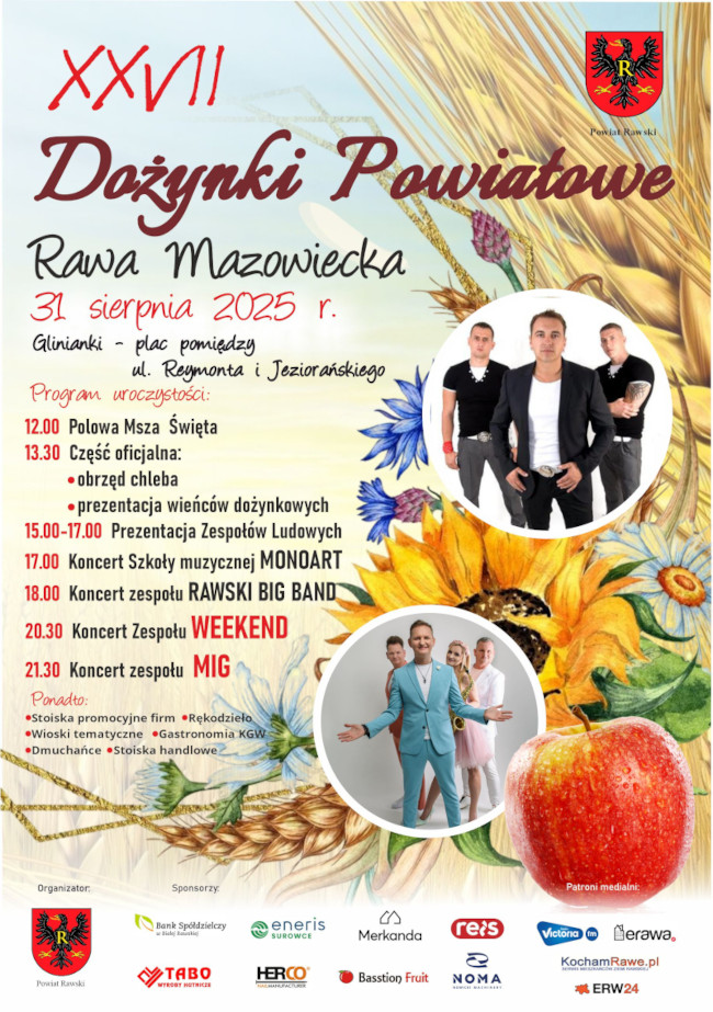 XXVII Dożynki Powiatowe 2025 Rawa Mazowiecka