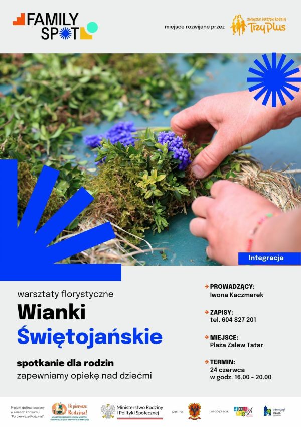 Plakat - Warsztaty florystyczne - wianki Świętojańskie
