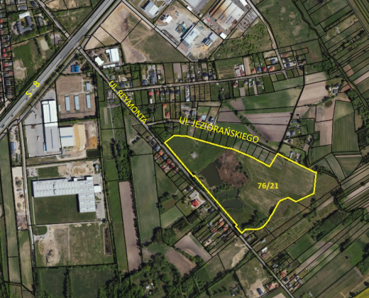 Działka nr 76/21 o pow. 10,3482 ha obręb nr 5 Miasta Rawa Mazowiecka