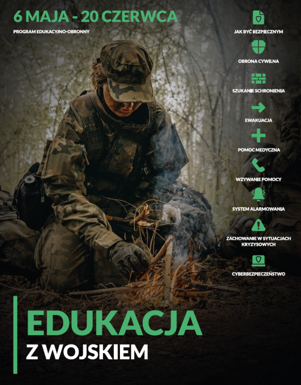 Plakat Edukacja z wojskiem