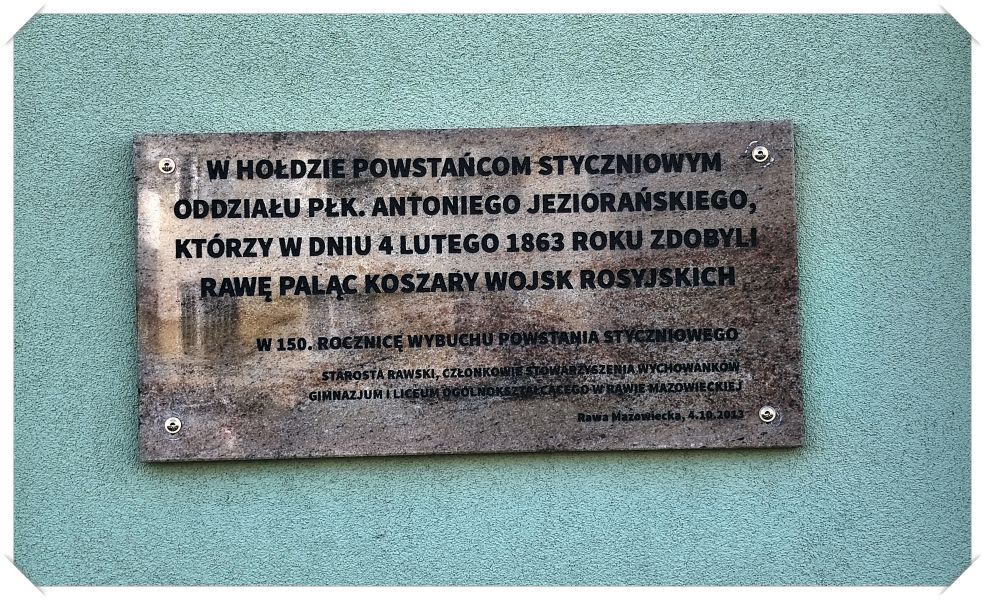 Powstanie Styczniowe - tablica pamiątkowa