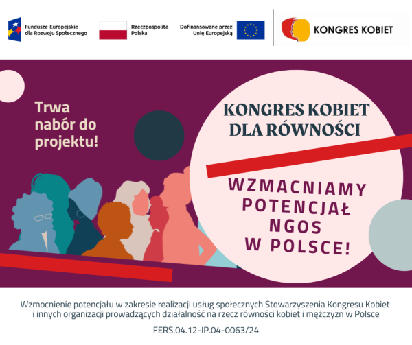 KONGRES KOBIET DLA RÓWNOŚCI – wzmacniamy potencjał organizacji pozarządowych