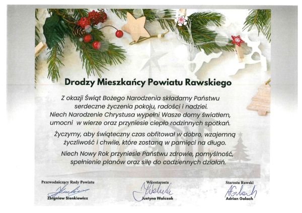 Życzenia Boże Narodzenie 2025