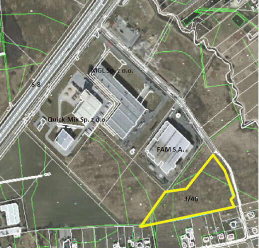 Działka nr 3/46 o pow. 1,9589 ha, obręb 5 Miasta Rawa Mazowiecka