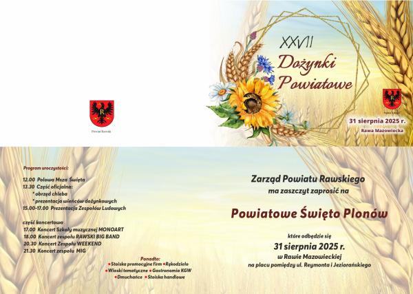 XXVII Dożynki Powiatowe 2025 w Rawie Mazowieckiej